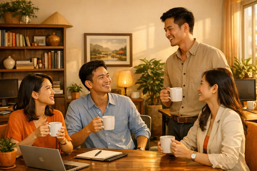 Văn phòng ấm cúng của My Sunam với đội ngũ nhân viên thân thiện